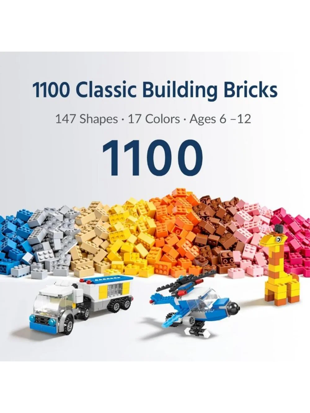 1100 PCS Building Blocks Set for Kids 6-12 | Fun Creative Construction Toys